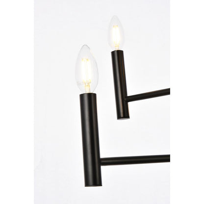 Carmella 6 lights pendant in black