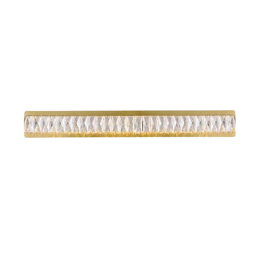 Monroe Integrated LED chip light gold Wall Sconce Clear Royal Cut Crystal