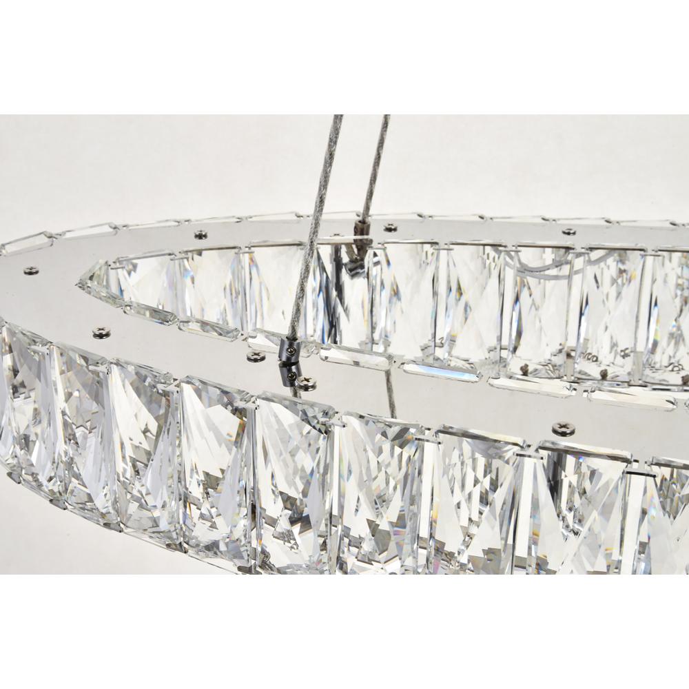 Monroe Integrated LED light Chrome Chandelier Clear Royal Cut Crystal