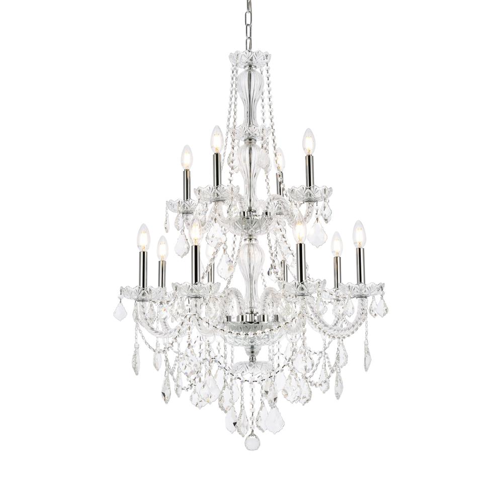 Giselle 12 light Chrome Chandelier Clear Royal Cut Crystal