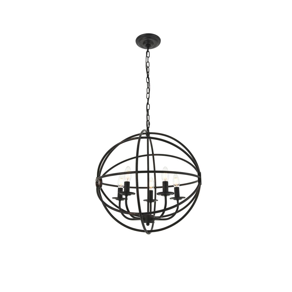 Octavia 5 light dark brown Pendant