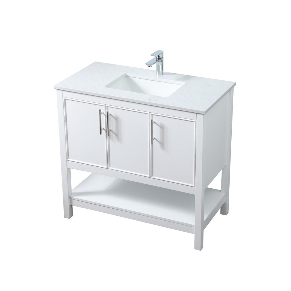 36 Inch SIngle Bathroom Vanity In White