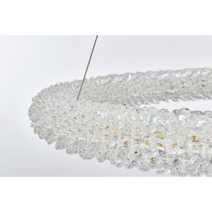 Bowen 26 inch Adjustable LED Chandelier in Satin Gold