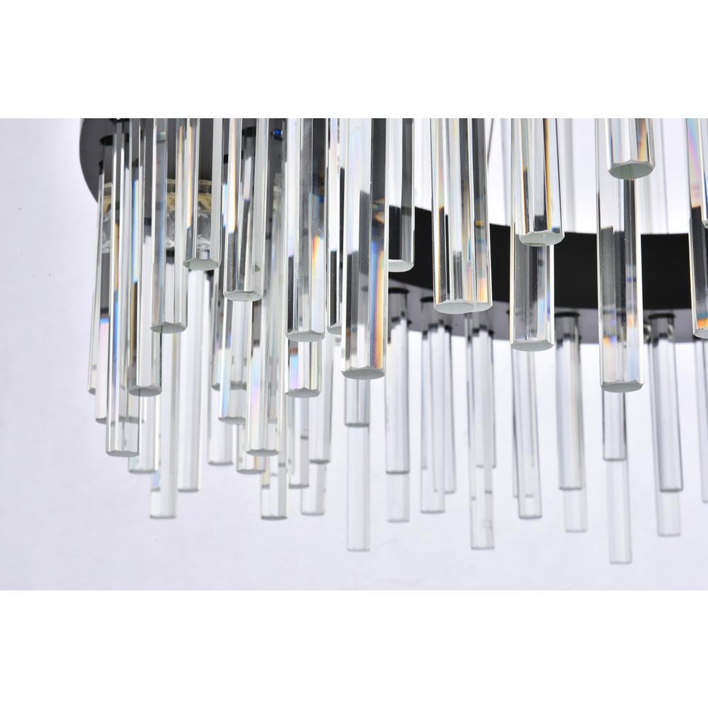 Dallas 25 inch round crystal pendant in black