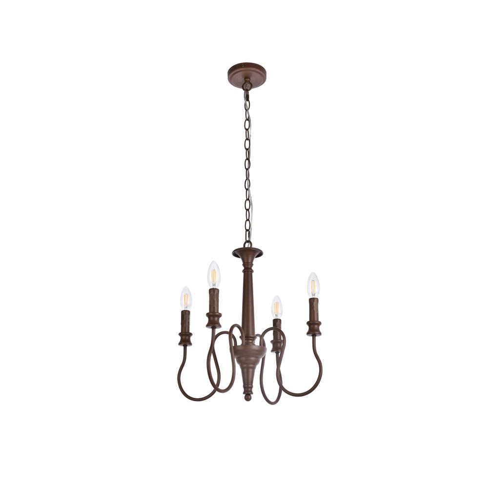 Flynx 4 lights pendant in weathered oak