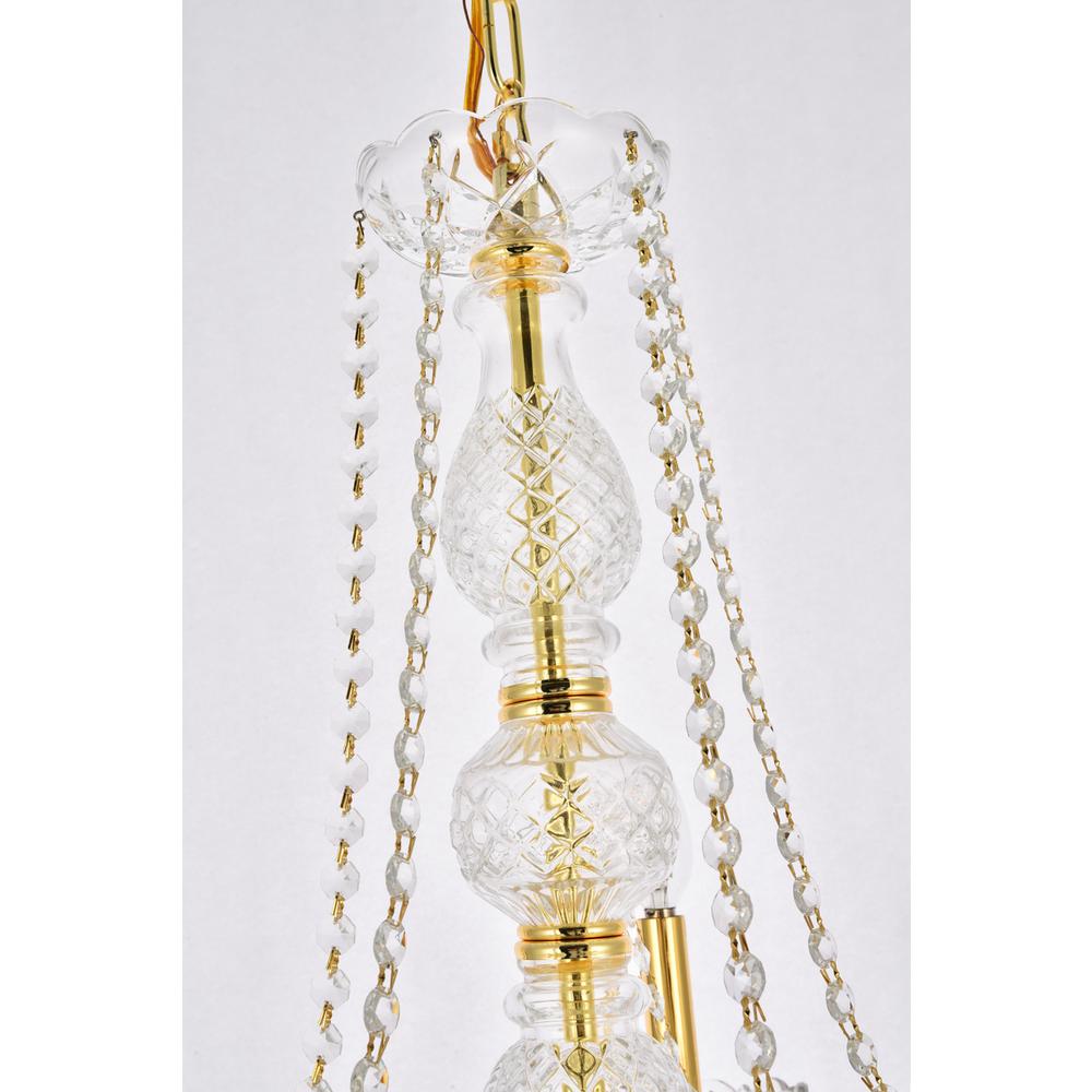 Verona 5 light Gold Chandelier Clear Royal Cut Crystal