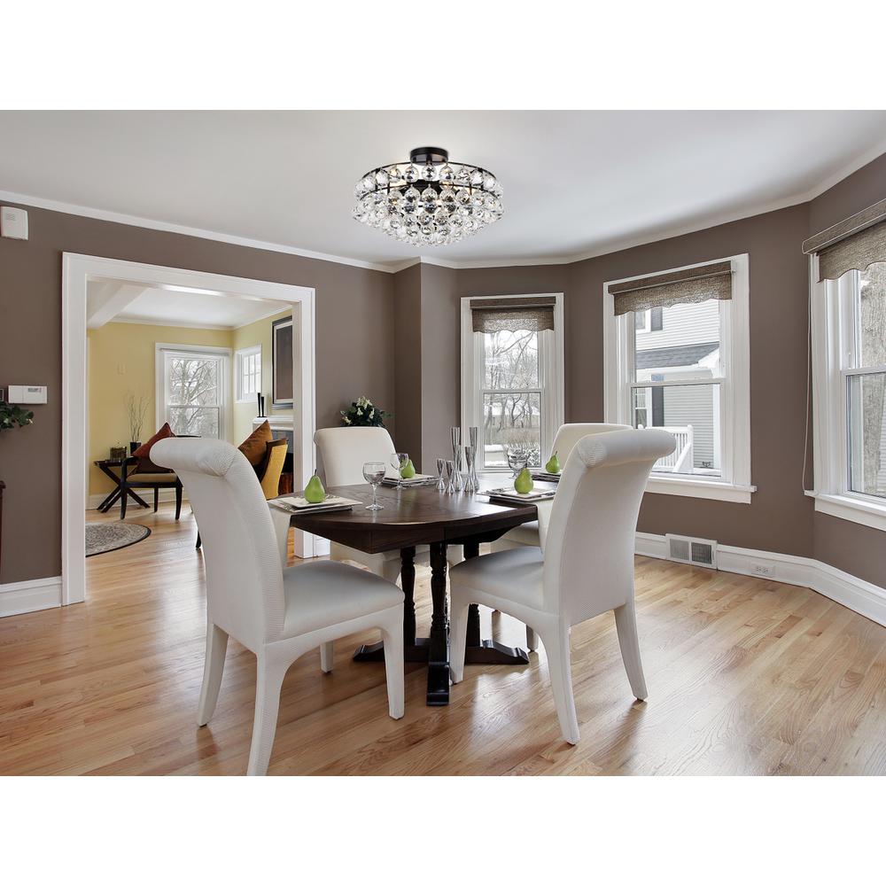 Savannah 18 inch flush mount in black