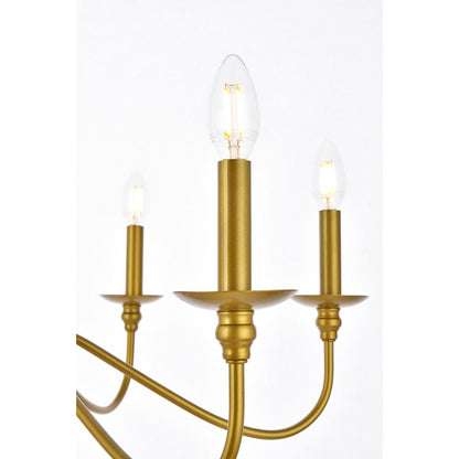 Rohan 30 inch chandelier in brass