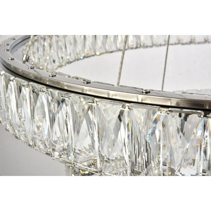 Monroe Integrated LED chip light Chrome Chandelier Clear Royal Cut Crystal