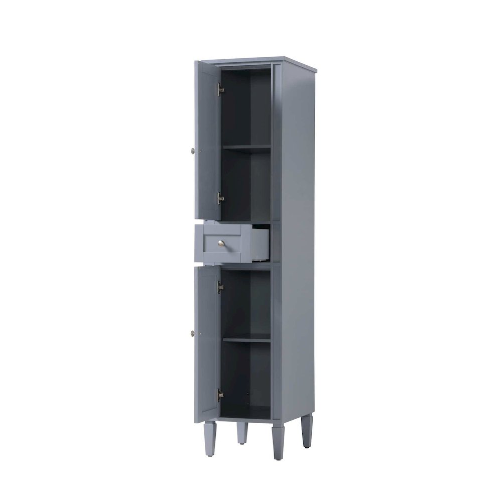 16 inch Bath Storage Cabinet in Grey