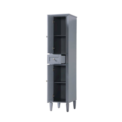 16 inch Bath Storage Cabinet in Grey