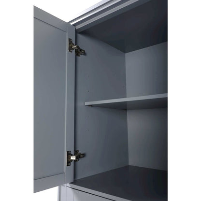16 inch Bath Storage Cabinet in Grey