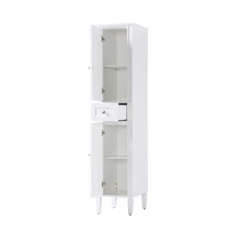 16 inch Bath Storage Cabinet in White