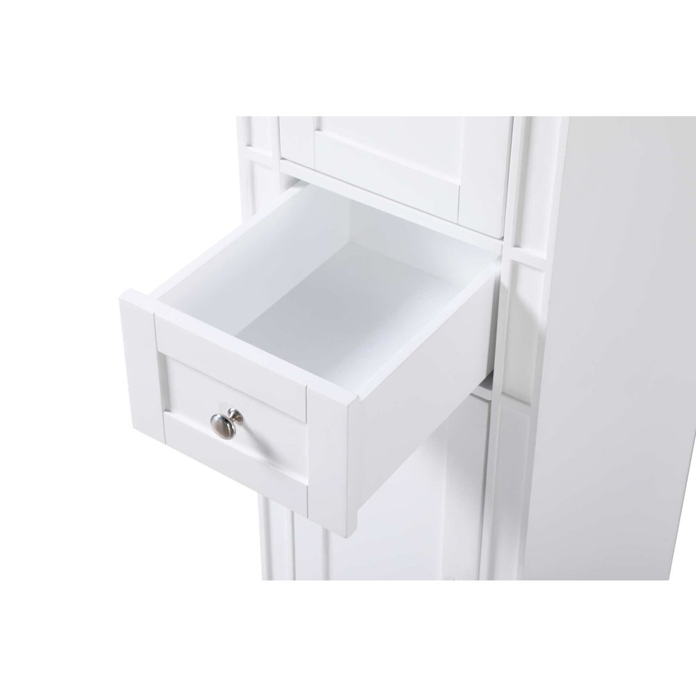 16 inch Bath Storage Cabinet in White