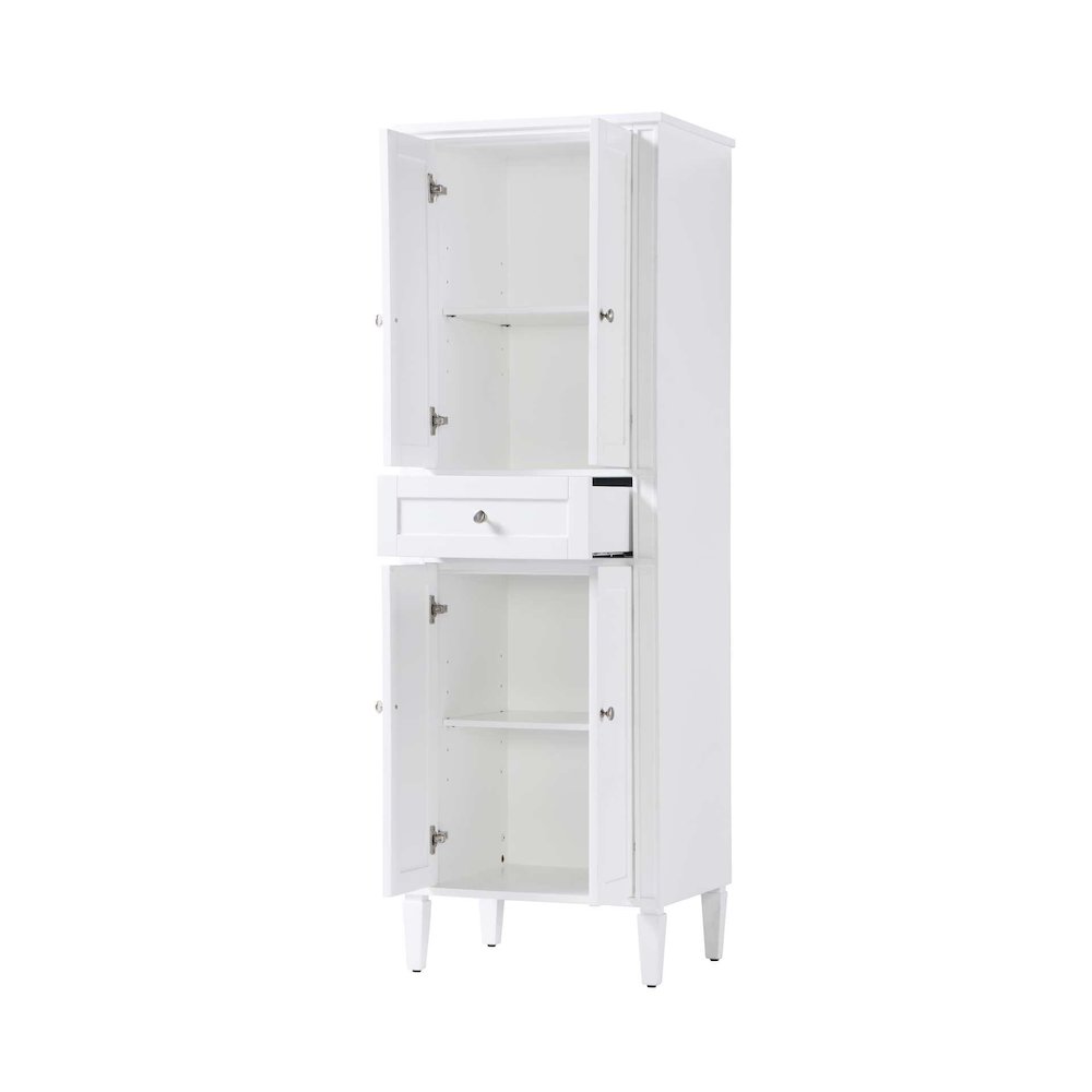 24 inch Bath Storage Cabinet in White