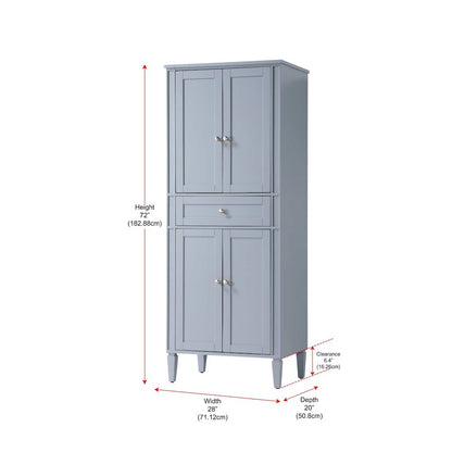 28 inch Bath Storage Cabinet in Grey