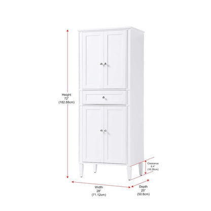 28 inch Bath Storage Cabinet in White