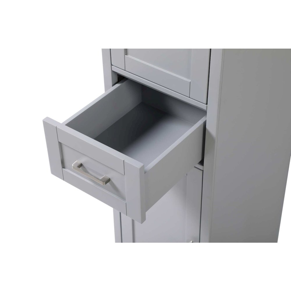 16 inch Bath Storage Cabinet in Grey