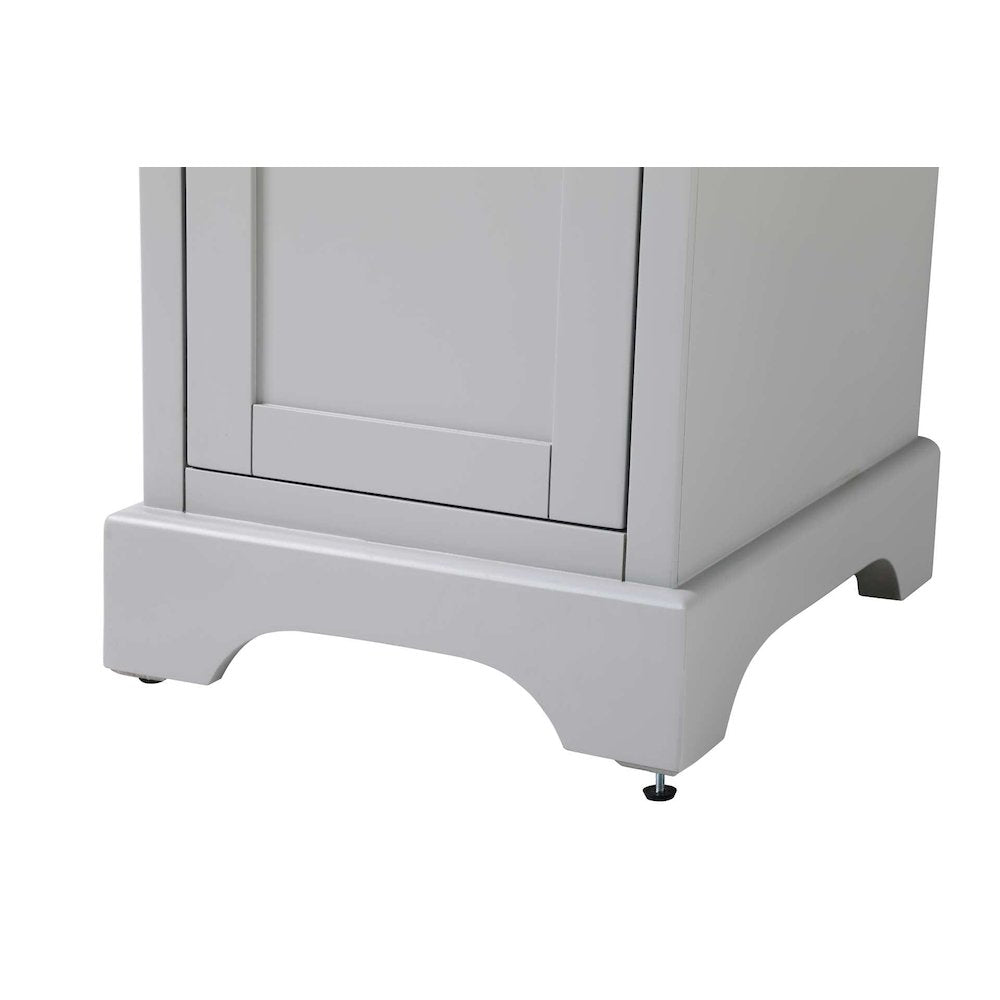 16 inch Bath Storage Cabinet in Grey