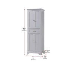 24 inch Bath Storage Cabinet in Grey