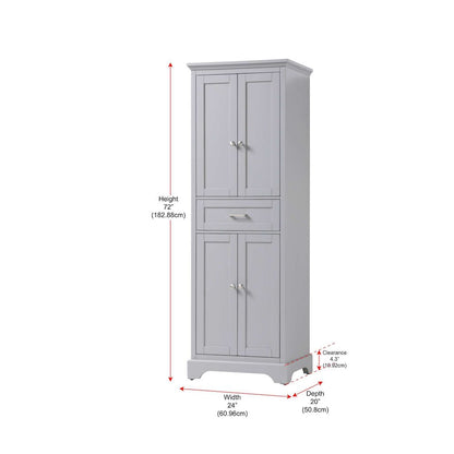 24 inch Bath Storage Cabinet in Grey