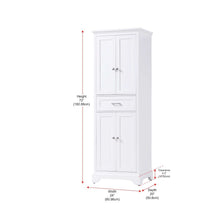 24 inch Bath Storage Cabinet in White