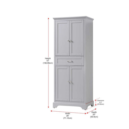 28 inch Bath Storage Cabinet in Grey