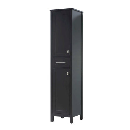 16 inch Bath Storage Cabinet in Black