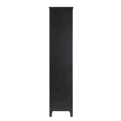 16 inch Bath Storage Cabinet in Black