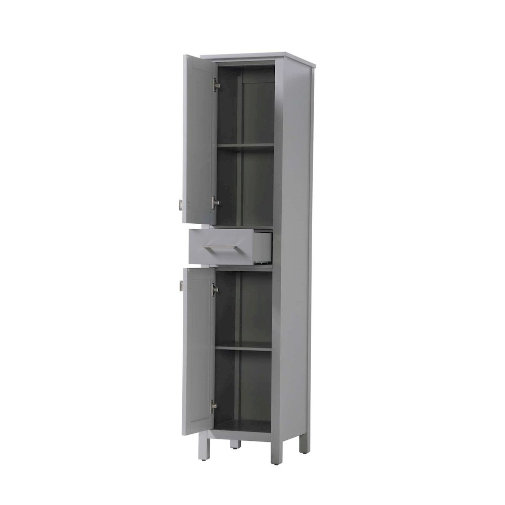 16 inch Bath Storage Cabinet in Grey