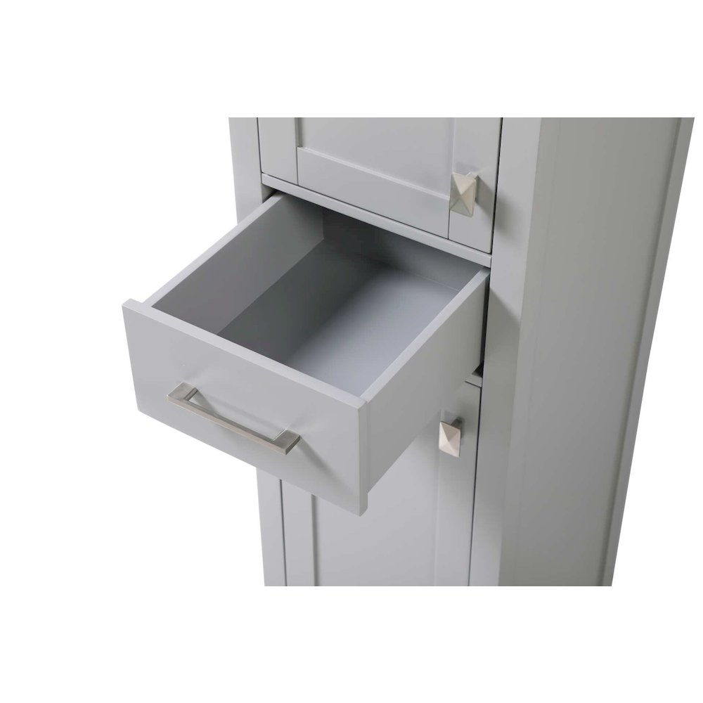 16 inch Bath Storage Cabinet in Grey