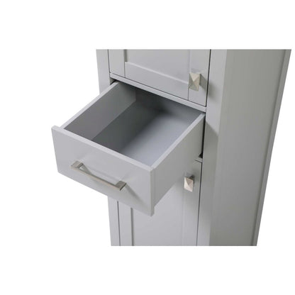 16 inch Bath Storage Cabinet in Grey