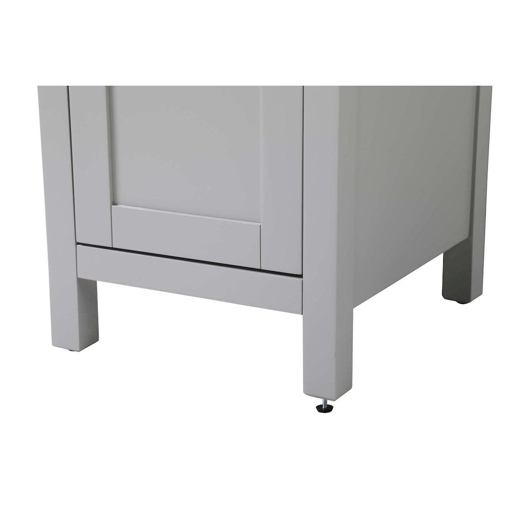 16 inch Bath Storage Cabinet in Grey