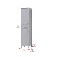 16 inch Bath Storage Cabinet in Grey