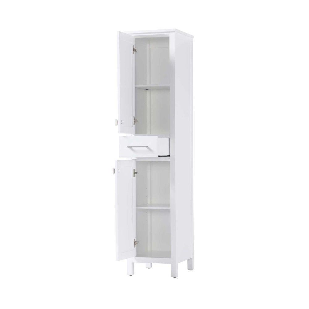 16 inch Bath Storage Cabinet in White