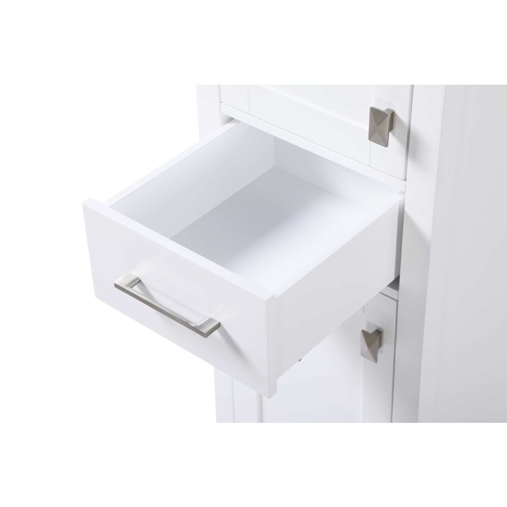 16 inch Bath Storage Cabinet in White