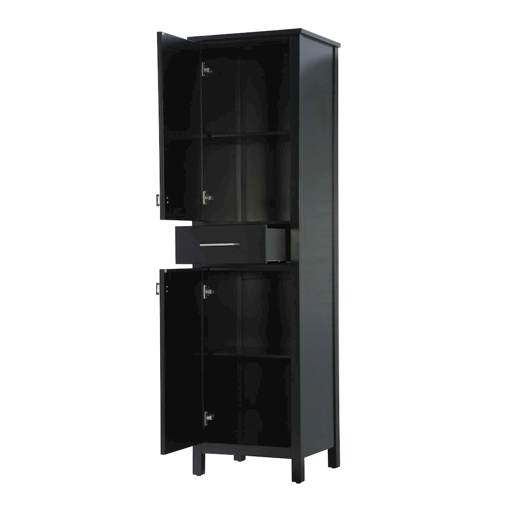 20 inch Bath Storage Cabinet in Black