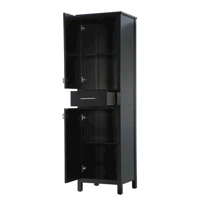 20 inch Bath Storage Cabinet in Black