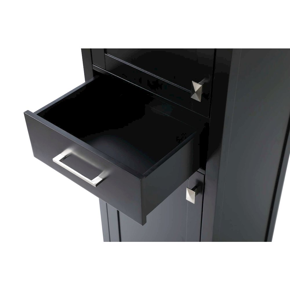 20 inch Bath Storage Cabinet in Black
