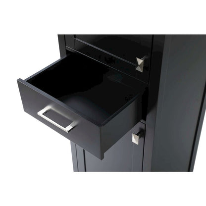 20 inch Bath Storage Cabinet in Black