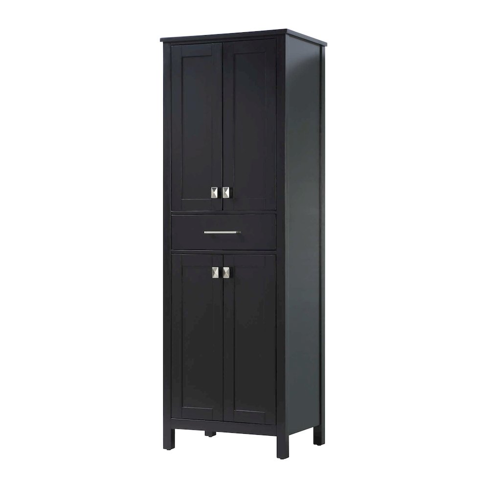 24 inch Bath Storage Cabinet in Black