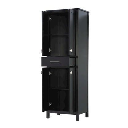 24 inch Bath Storage Cabinet in Black
