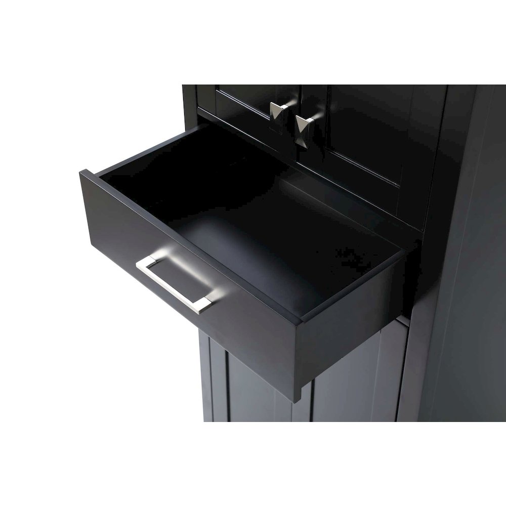 24 inch Bath Storage Cabinet in Black