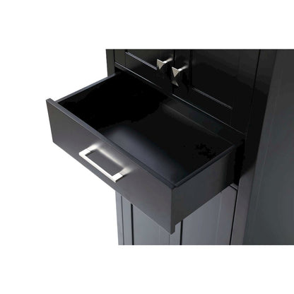 24 inch Bath Storage Cabinet in Black