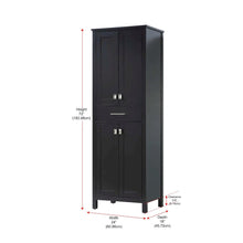 24 inch Bath Storage Cabinet in Black
