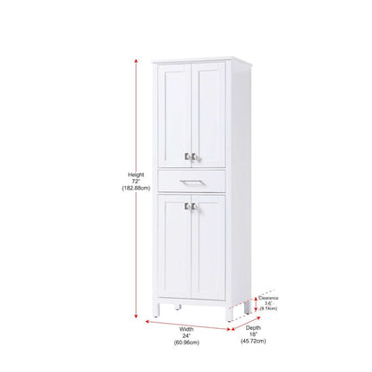 24 inch Bath Storage Cabinet in White