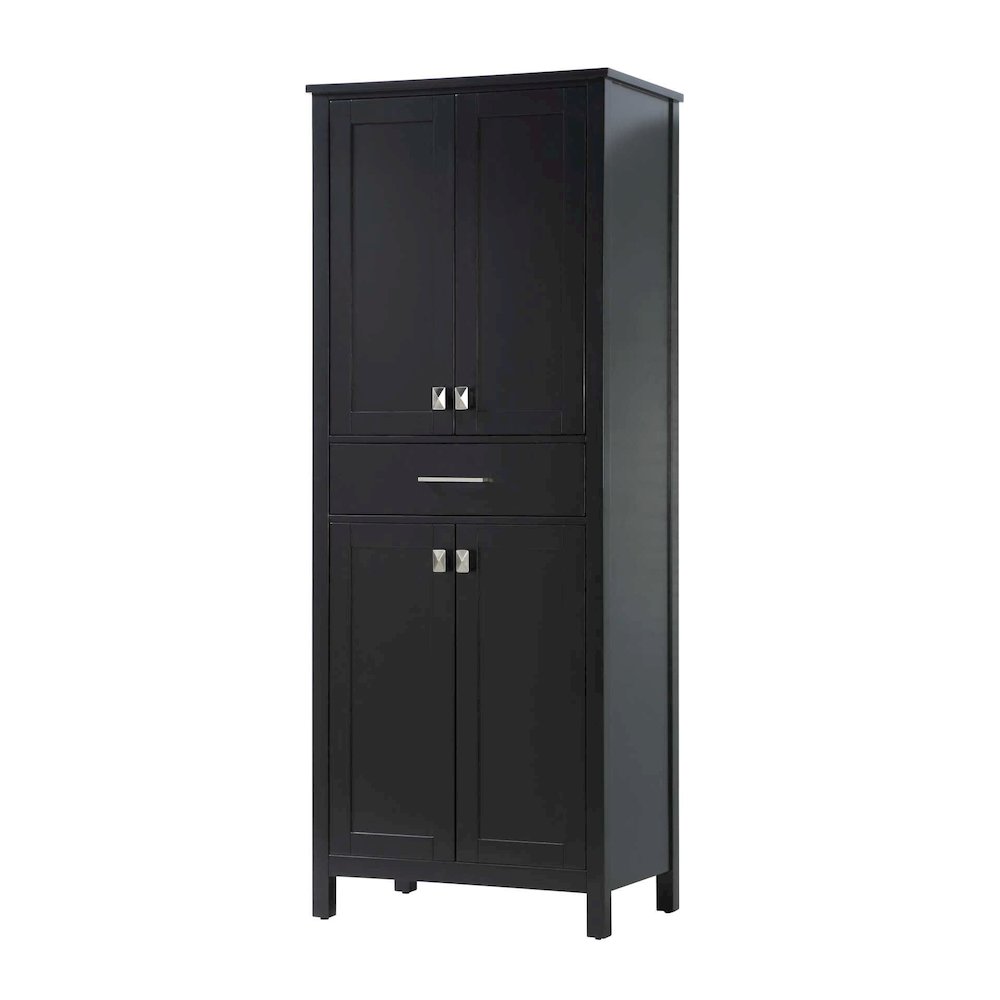 28 inch Bath Storage Cabinet in Black