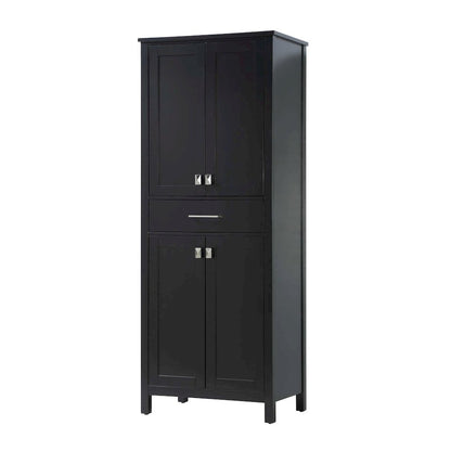 28 inch Bath Storage Cabinet in Black