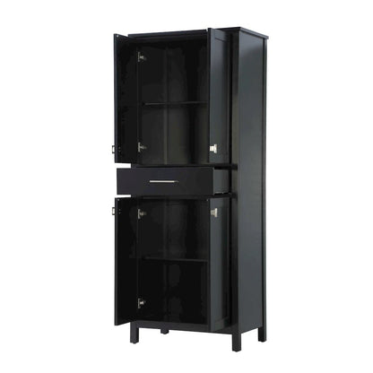28 inch Bath Storage Cabinet in Black