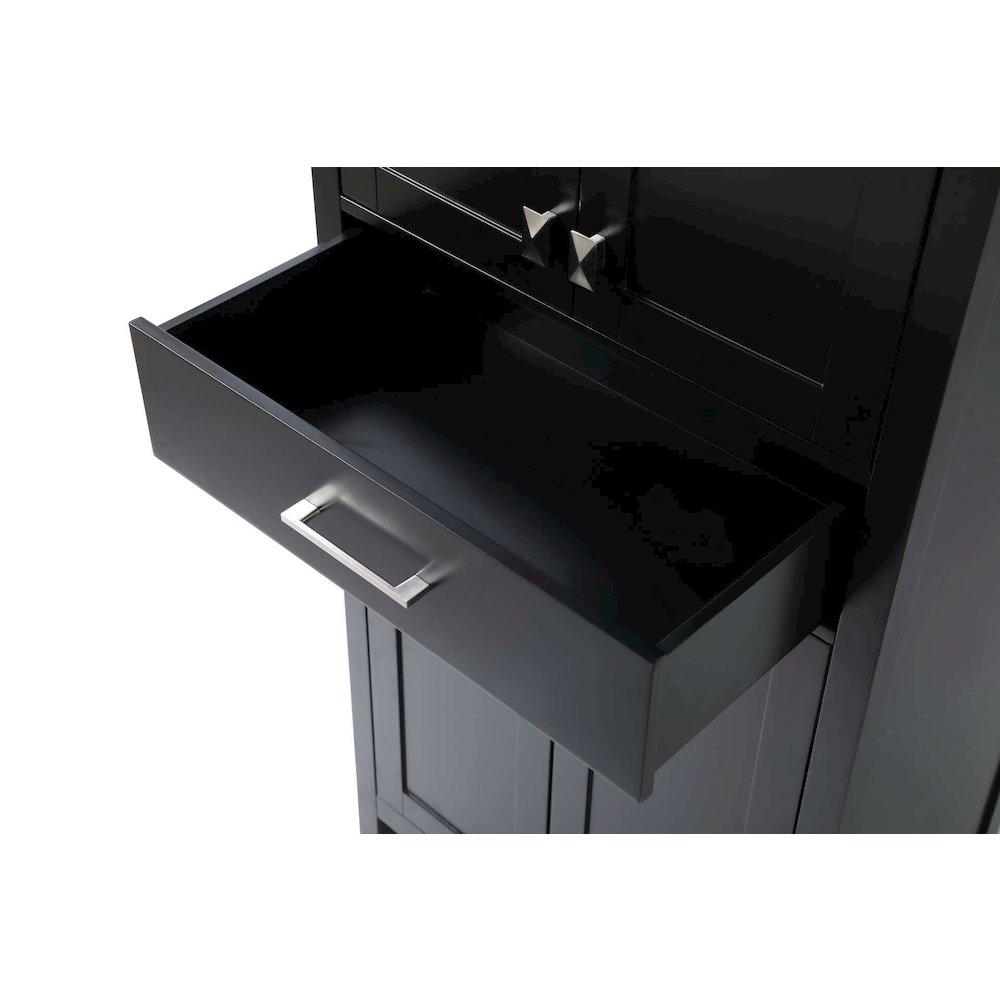 28 inch Bath Storage Cabinet in Black